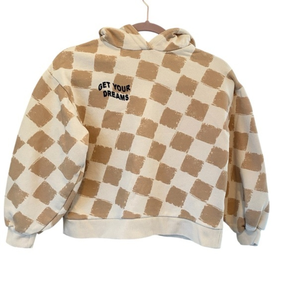 ZARA Check Hoodie “Get Your Dreams” Girls 10 (140)